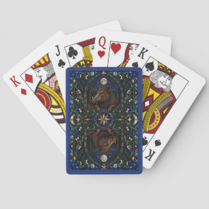 Gris, Glasmosaik i skogsdunge Casinokort