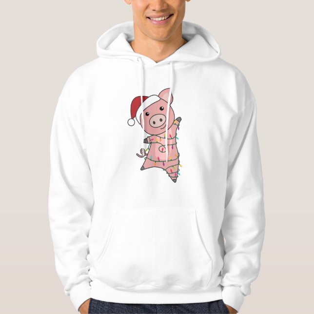 Gris God jul Animals Grisar Hoodie (Framsida)