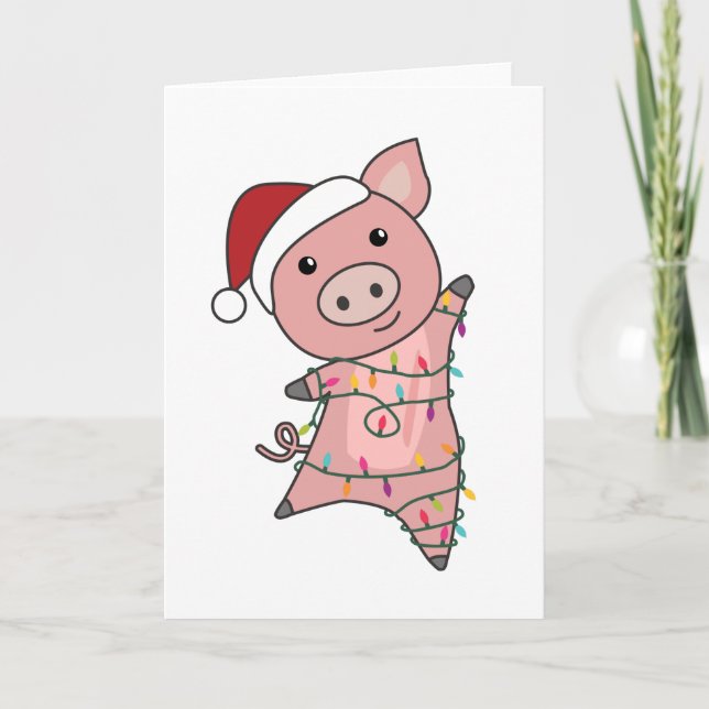 Gris God jul Animals Grisar Kort (Framsida)