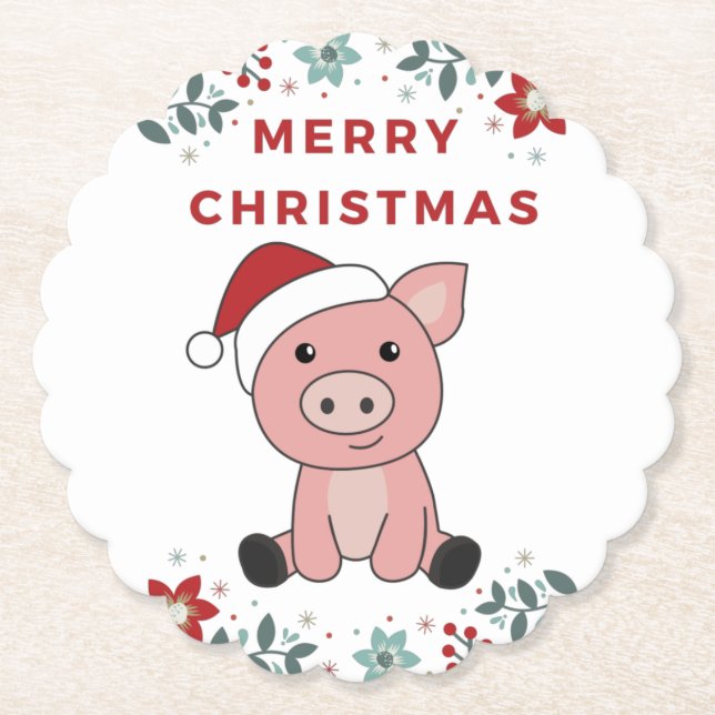 Gris God jul Animals Grisar Papper Underlägg (Framsida)