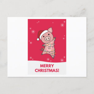 Gris God jul Animals Grisar Vykort