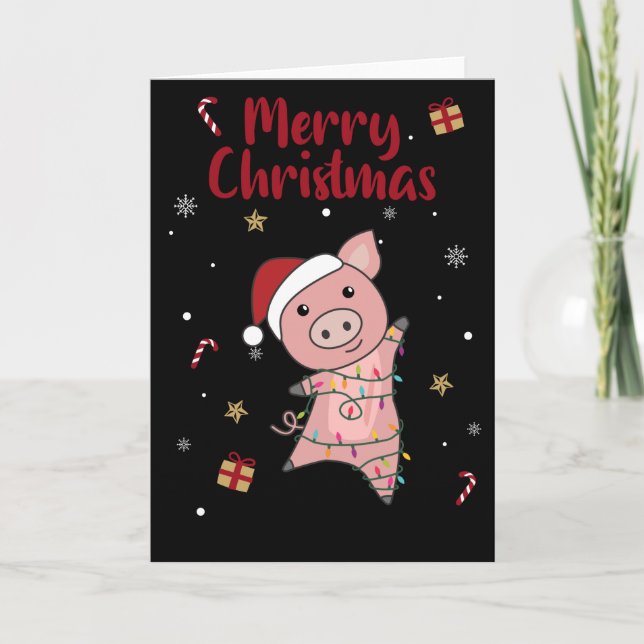 Gris God Jul Djur Grisar Kort (Framsida)