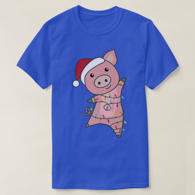Gris God jul Fairy Ljus Cute Grisar T Shirt (Design framsida)