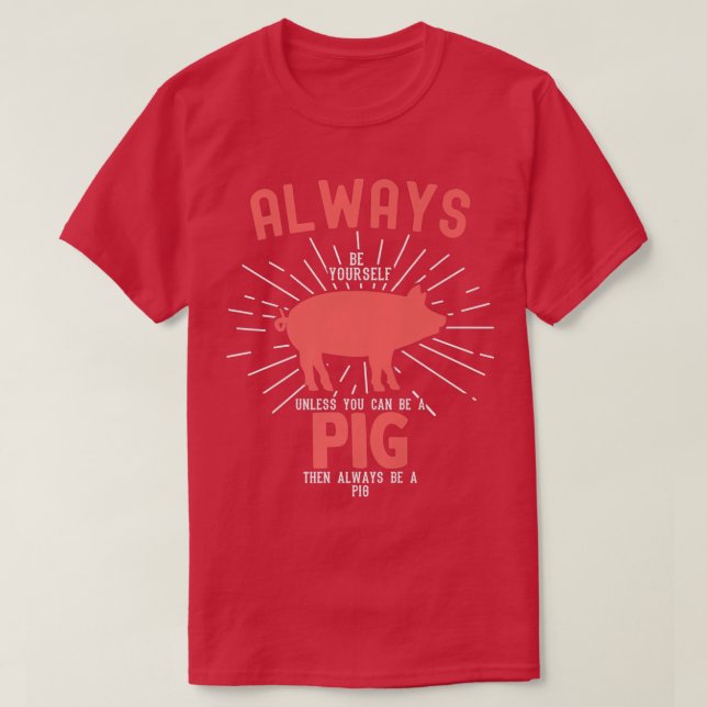 Gris Gris Piggy Piglet Boar Swine Hog Piglets Rosa T Shirt (Design framsida)
