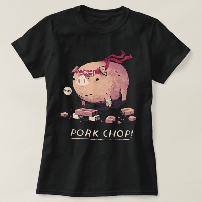 gris, gris-skjorta, söt gris, karatskjorta, por t shirt (Design framsida)