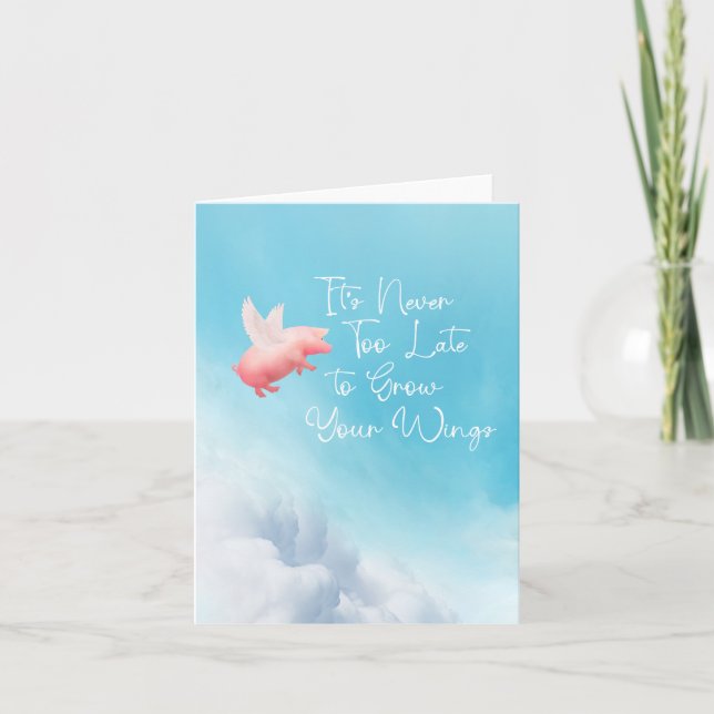 Gris-grova ditt Vingar-kort Kort (Framsida)