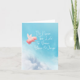 Gris-grova ditt Vingar-kort Kort