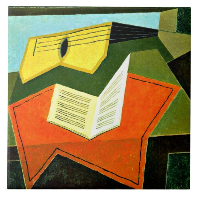 Gris - Guitar and Music Papper Kakelplatta (Framsidan)