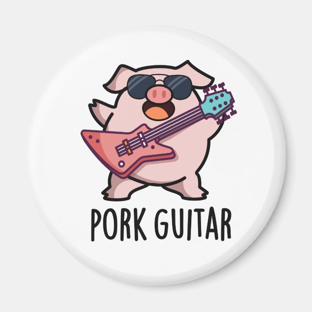 Gris Guitar Funny Sten Guitar Gris Pun Magnet (Framsidan)