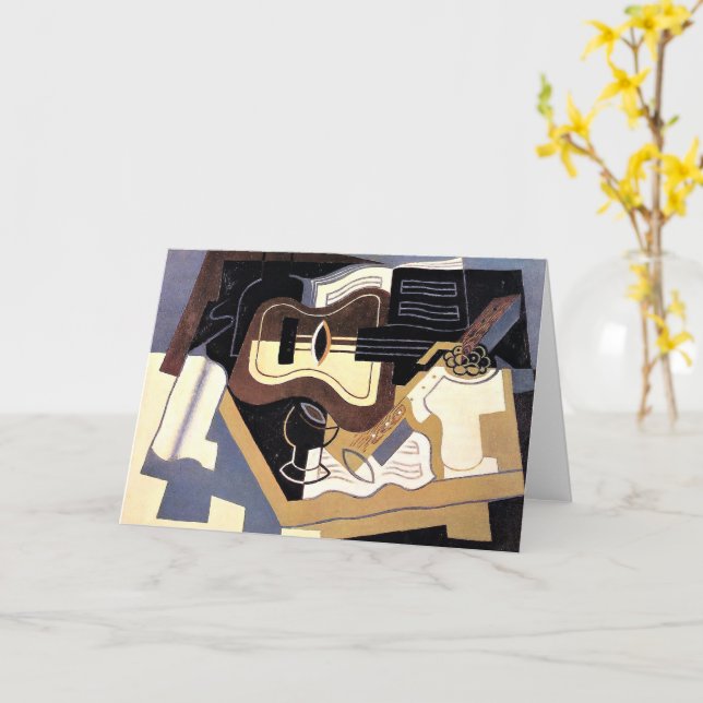 Gris - Guitar och Clarinet, bra art. Kort (Gul blomma)