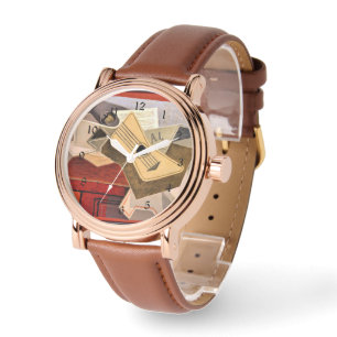 Gris - Guitar och Newspaper Armbandsur