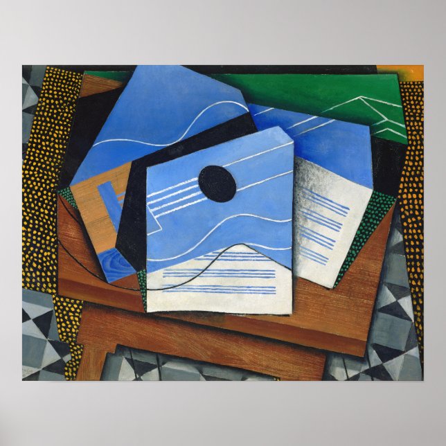 Gris - Guitar på Bord Poster (Framsidan)