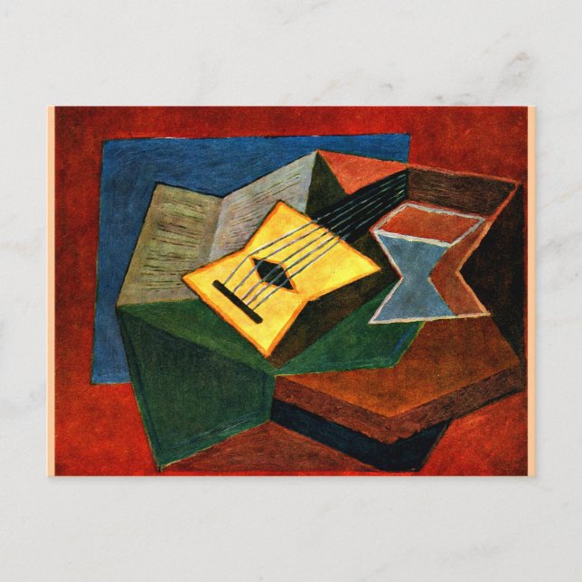 Gris - Gult Guitar Vykort (Framsida)