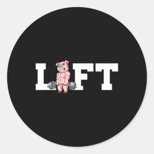 Gris Gym Weight Training Hiss Deadlift Runt Klistermärke