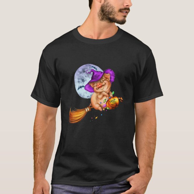 Gris Halloween Pumpkin Witch Hat Halloween Cute Co T Shirt (Framsida)