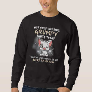 Gris har inte bara i dag grumpy Byxor Lång Ärmad Tröja