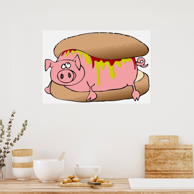 Gris Hett Hund Poster (Skapare uppladdad)