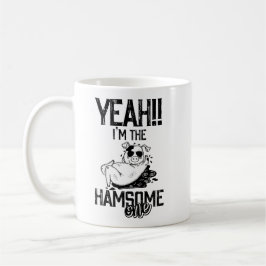 Gris Humor: Jag är Handsome (Ham-sone) One1 Kaffemugg