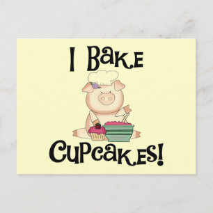 Gris I Bake Muffinss Tshirts och Gaffelvagnar Vykort
