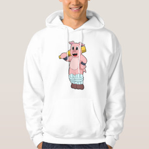Gris i Cricket med Cricket fladdermus Hoodie