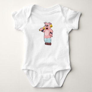 Gris i Cricket med Cricket fladdermus T Shirt