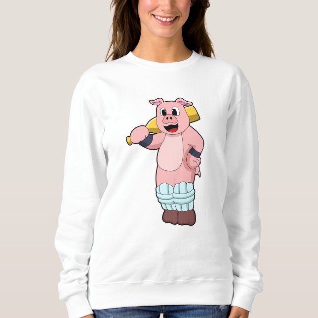 Gris i Cricket med Cricket fladdermus T Shirt (Framsida)