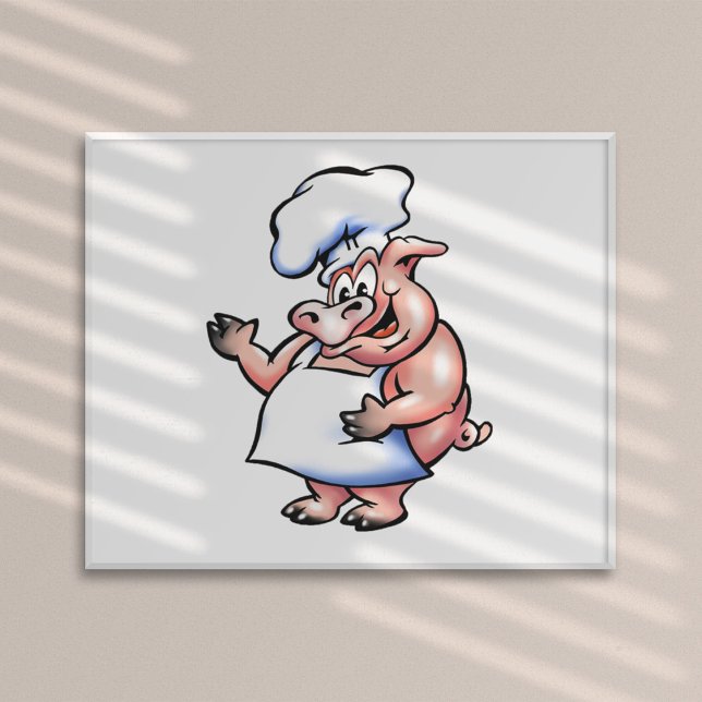 Gris i en Apron-Poster Poster (Skapare uppladdad)