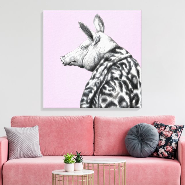 Gris i Jaguar Päls Jackar (Förenade kungariket) Canvastryck (Insitu (Vardagsrum))