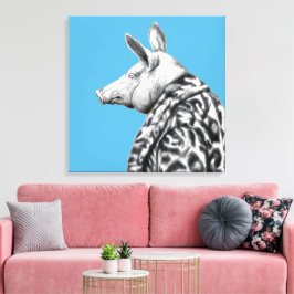 Gris i Jaguar Päls Jackar (Gamle School Blue) Canvastryck