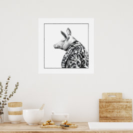 Gris i Jaguar Päls Jackar (Snö) Poster