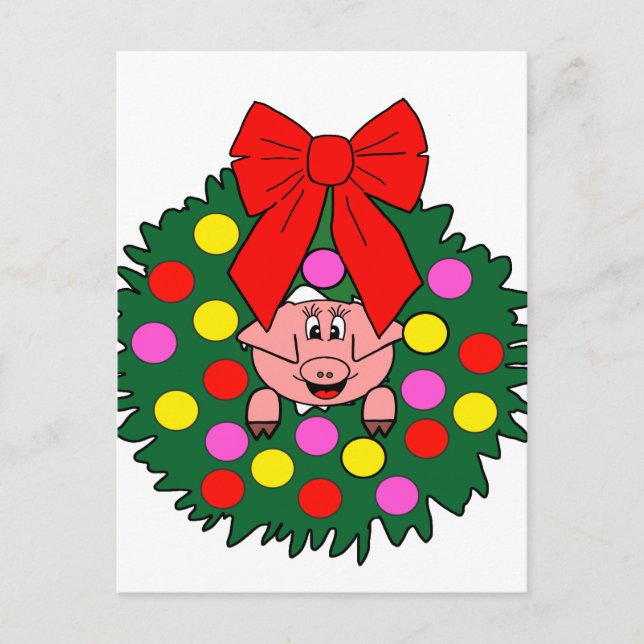 Gris i julfransarna helg vykort (Framsida)