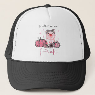 Gris i oktober Bära vi Rosa bröstcancer Keps