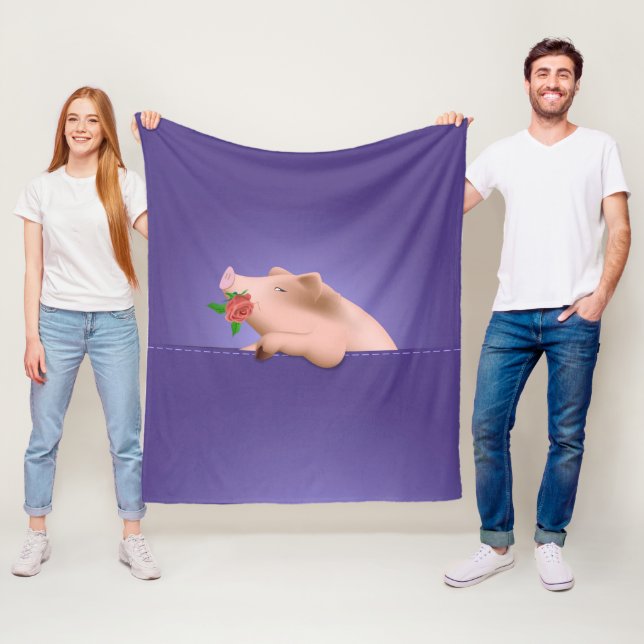 Gris i Pocket Fleecefilt (På plats)