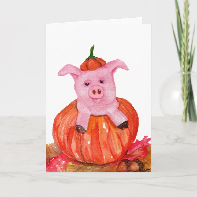 Gris i Pumpkin Kort (Framsida)