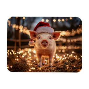 Gris i Santa Hat Flexible Magnet