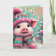 Gris i Scarf Snöflingor Personlig jul