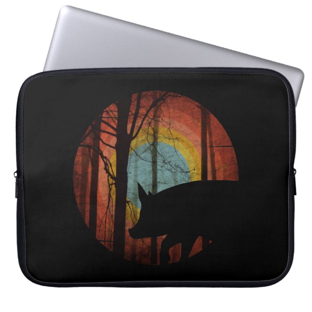 GRIS I SKOGEN SKOG LAPTOP FODRAL (Framsidan)