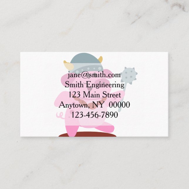 Gris i vinkostum | välj bakgrund färg visitkort (Framsida)