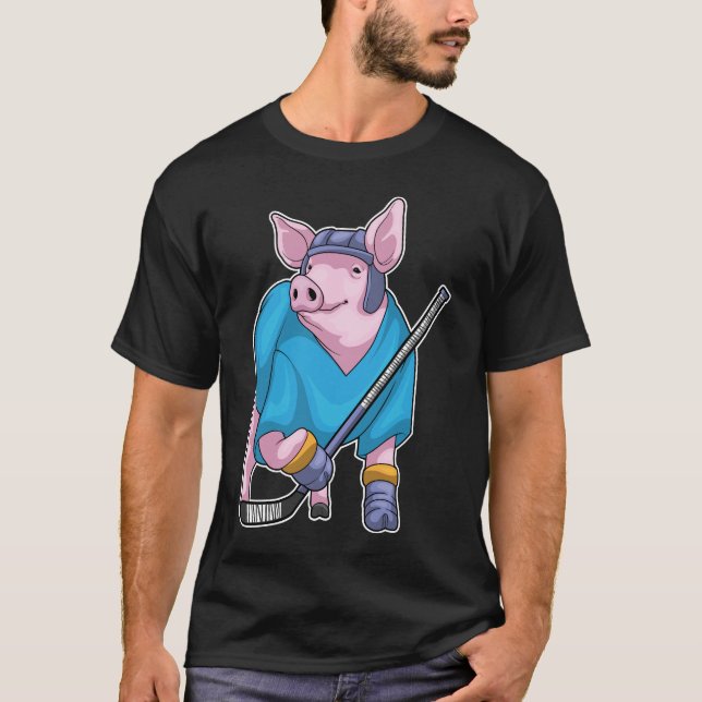 Gris Ice hockey ishockey ishockey T Shirt (Framsida)