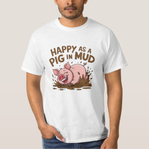 Gris-inspirerad design i roligt t shirt