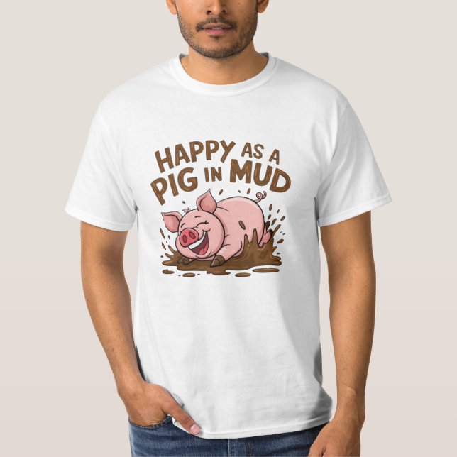 Gris-inspirerad design i roligt t shirt (Framsida)