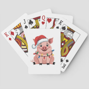 Gris jul Santa hatt jul firande jul grismässa Casinokort