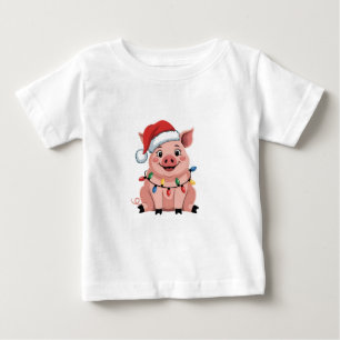 Gris jul Santa hatt Xmas högtid Xmas grismässa T Shirt