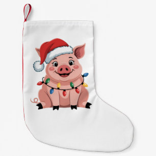Gris jul Santa mössa jul Xmas Pigmass Liten Julstrumpa