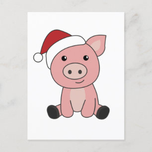 Gris jul snö vinter djur grisar helg vykort