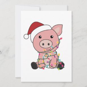 Gris jul snö vinter djur grisar julkort