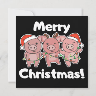 Gris jul söta grisar God Jul inbjudan