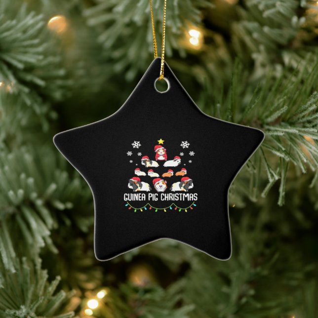 Gris Julgran | Funny Guinea Gris Älskare Julgransprydnad Keramik (Träd)