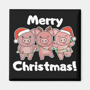 Gris-julklappen Grisar God jul Magnet