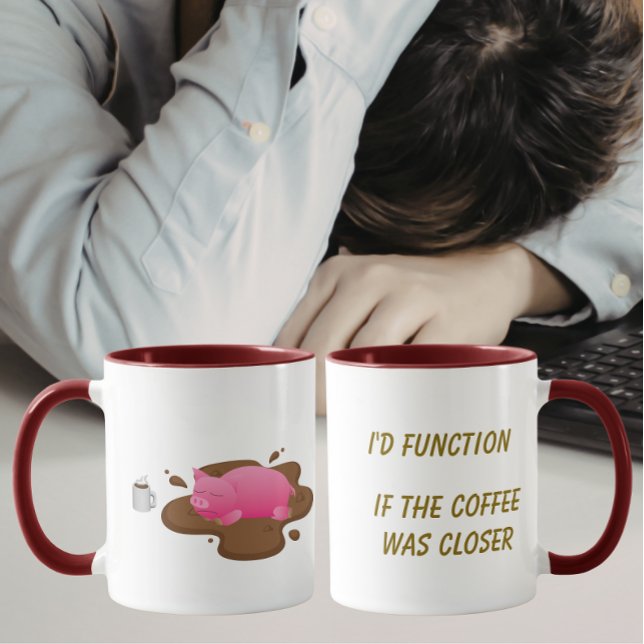 Gris Kaffe Humor| Jag Skulle Fungera Om Kaffet Var Mugg (Skapare uppladdad)